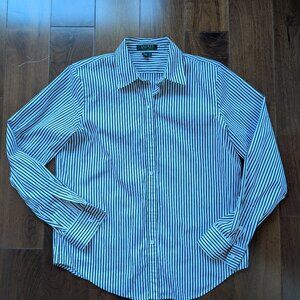 Ralph Lauren stripe dress shirt size M 100% cotton